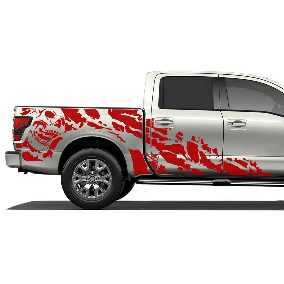 Pegatina gráfica de pesadilla para Nissan Titan SV PRO-4X platino calavera calcomanía vinilo Foto 4 de 4