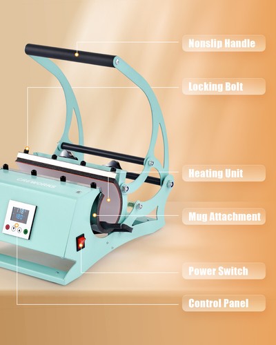 Mugs Sublimation Heat Press Machine for 11-30oz Mugs Tumbler Sports Bottle Cups - Picture 6 of 9