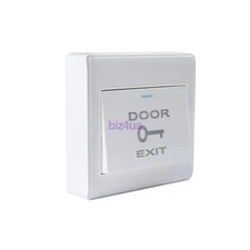 White Door Lock Exit Button Push Release Switch Panel for Access Control System