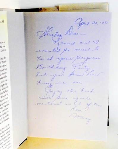 AUTOGRAPHED NANCY REAGAN 1ST EDITION THE UNAUTHORIZED BIOGRAPHY BY KITTY KELLY - Picture 2 of 4