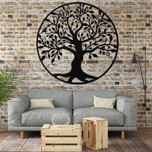 Us 99cm Metal Hanging Black Tree Of Life Wall Art Round Sculpture Home Decor For - Tree Of Life Wall Art Us 99cm Metal Hanging Black Tree Of Life Wall Art Round Sculpture Home Decor For - Tree Of Life Wall Art