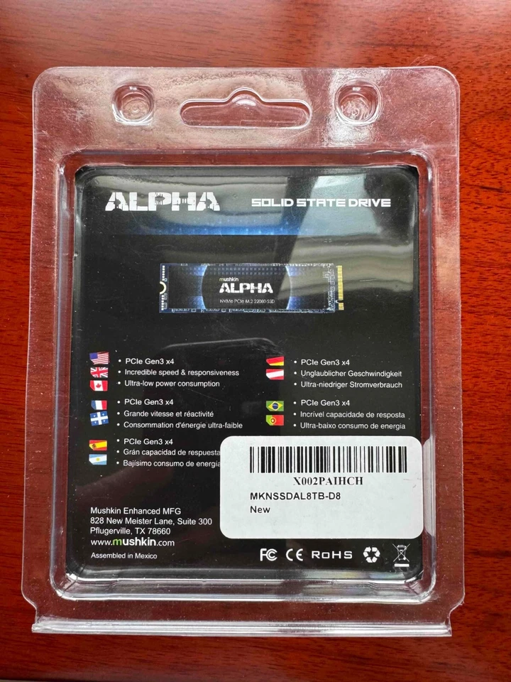 Mushkin Alpha 8TB M.2 NVME PCIe Gen3 X4 2280 - NEW - Image 2 of 2