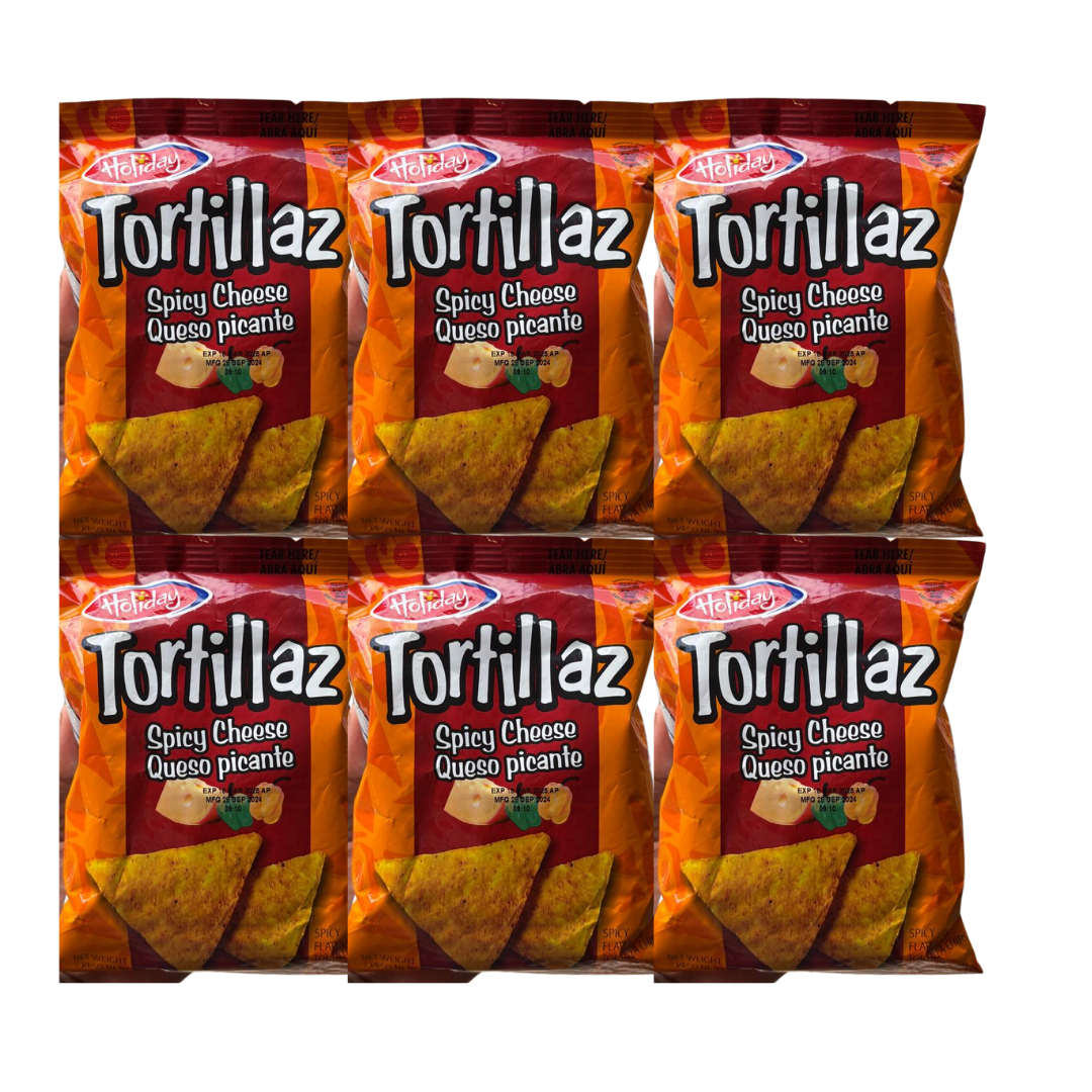 Holiday Spicy Tortillaz (Pack of 6) - Tariffs are paid by us for