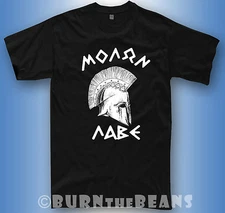 Spartans t-shirt Sparta Greece helmet gym 300 molon labe tshirt + long sleeve