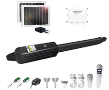 Automatic Gate Opener With Remote Complete Solar Kit Light Duty 12 ft 300 lbs