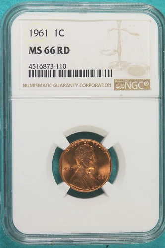 1961 NGC MS66 RD Lincoln Memorial Cent #A9195