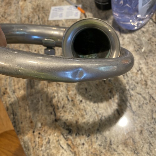 LION BRAND PAX MADE ANTIQUE CAR HORN Silver Colored Metal - Afbeelding 15 van 15