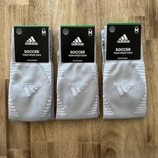 Adidas Team Speed Soccer Socks OTC Grey Mens Size M 6-8.5 Lot of 3 Pairs