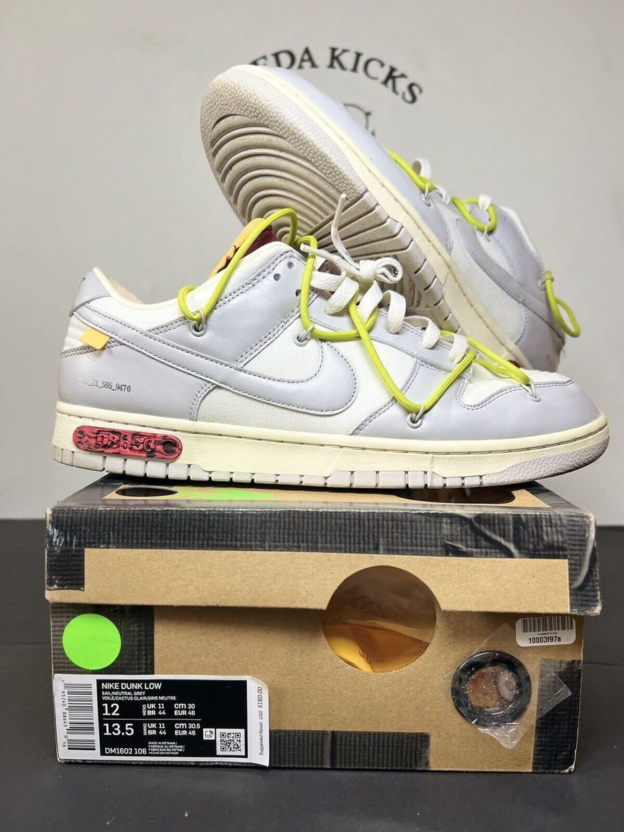 NIKE OFF-WHITE X DUNK LOW 'LOT 08 OF 50' / SAIL NEUTRAL NIKE OFF-WHITE X DUNK LOW 'LOT 08 OF 50' / SAIL NEUTRAL