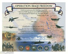 Operation Iraqi Freedom Certificate blank mint  US Naval Institute