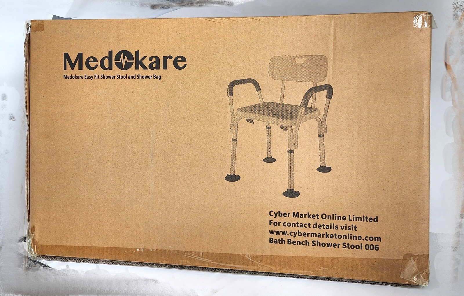 Medokare Shower Chair With Back Padded Shower Seat With Handles