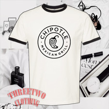 Chipotle Mexican Grill Men's Ringer Black Size S to 3XL