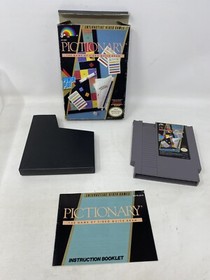 Pictionary (Nintendo System, 1990) NES Authentic CIB Complete w/ Manual Exc Cond