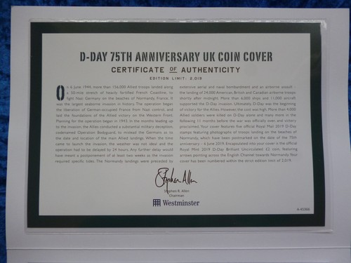 UK £2 PNC D Day Landings Beaches 2019 BU #1170/2019 - Picture 3 of 5