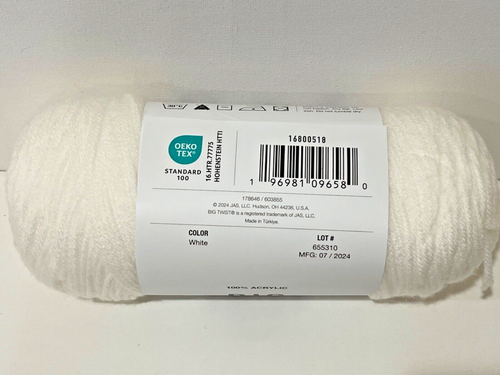 BIG TWIST Value Yarn ~ 6 oz 380 yds ~ Available in White Wine Mustard Colors - Picture 4 of 19