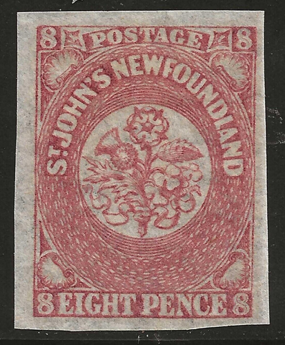 NEWFOUNDLAND #22 MH, VF - EIGHT PENCE