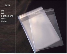 Heavy Duty Clear Resealable Self Adhesive Seal Tape Plastic bags 1.6 mil