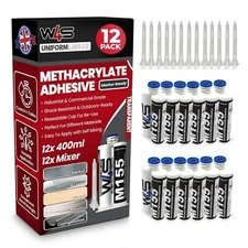 Methacrylate Adhesive Clear Glue Metal Heavy Duty Complete Panel Bond Kit 400ml