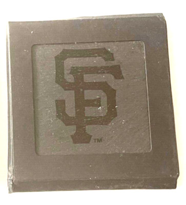 GENUINE SAN FRANCISCO GIANTS SEASON TIX GIFT SLATE COASTER 4'' x 4'' US-HM-OFF3