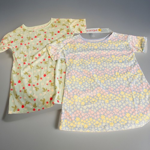 2 Cat & Jack Multicolor Short Sleeve Girls Sleep Shirt Nightgown Size S(6/7)