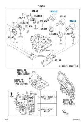 TOYOTA Genuine Clutch Control Solenoid Assy No.2 35210-97201