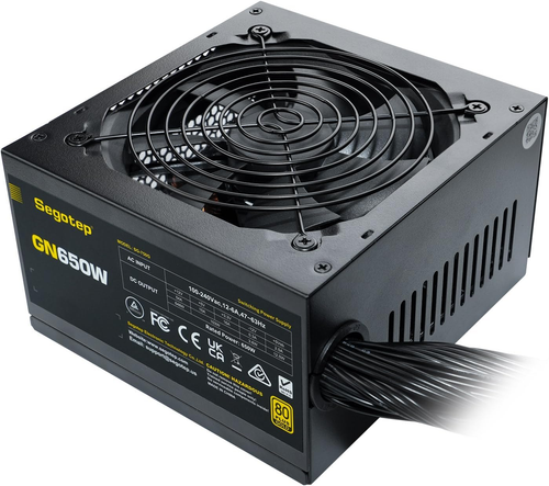 Segotep 650W 80 plus Gold Certified Non-Modular ATX Power Supply with 6+2 Pin Co - Bild 10 von 12