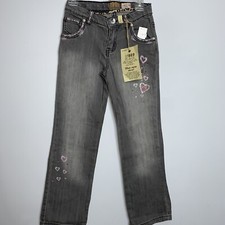 Childrens Place girls jeans gray 6x/7 hearts cute blink Nwt