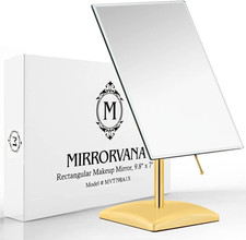 Specchio Da Tavolo Rettangolare Dorato - Specchietto Da Bagno - Specchio Da Scri