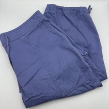 J Jill Familiar Fit At Waist Cropped Pants 10P Petite Crop Capri Blue/Lavender