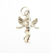 Charm Sterling Silver 925 ANGEL with wings three dimensional