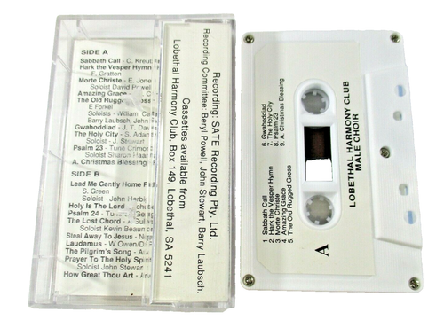Lobethal Harmony Club Male Choir Sacred Selections 18 Selections Cassette Tape - Picture 3 of 7