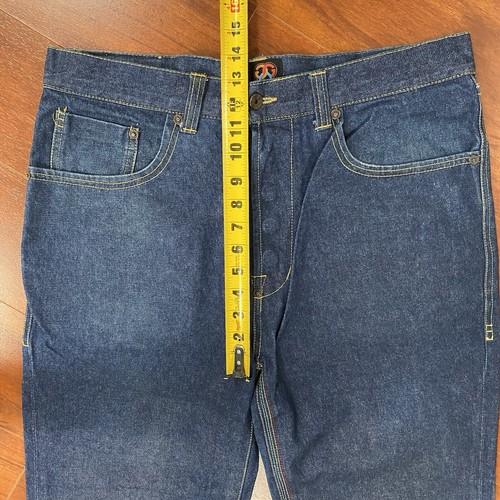Jeans de mezclilla vintage Gino Green Global Y2K azul con botones coloridos GGG 34x32 - Imagen 11 de 14