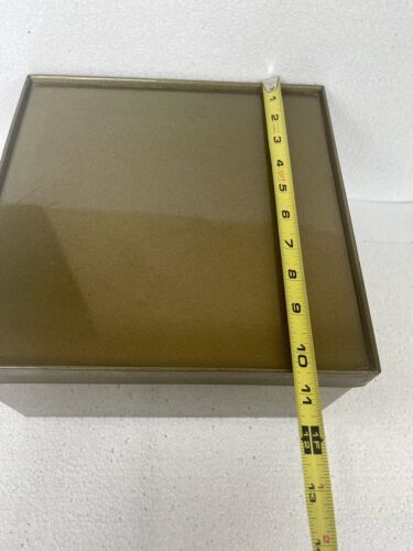 Vintage Goldfarbene Metall Schmink Aufbewahrungsbox Kunststoffdeckel Deko Box - Bild 13 von 14