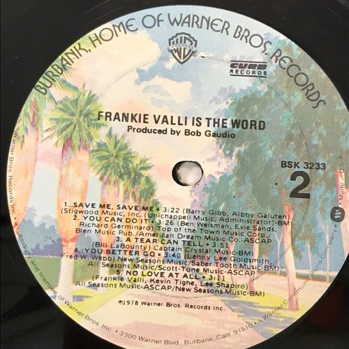 FRANKIE VALLI Frankie Valli Is The Word 1978 USA VINYL LP original GREASE theme - Picture 3 of 4