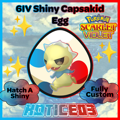 Capsakid   SHINY 6IV EGG   Pokemon Scarlet & Violet   TEAL MASK DLC  