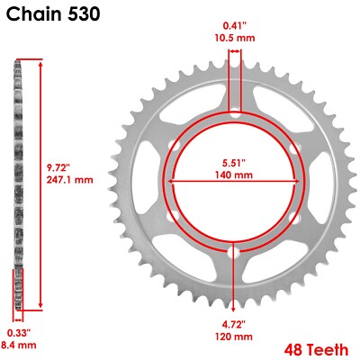 Drive Chain & Sprocket Kit for Kawasaki ZX600E Ninja ZX-6