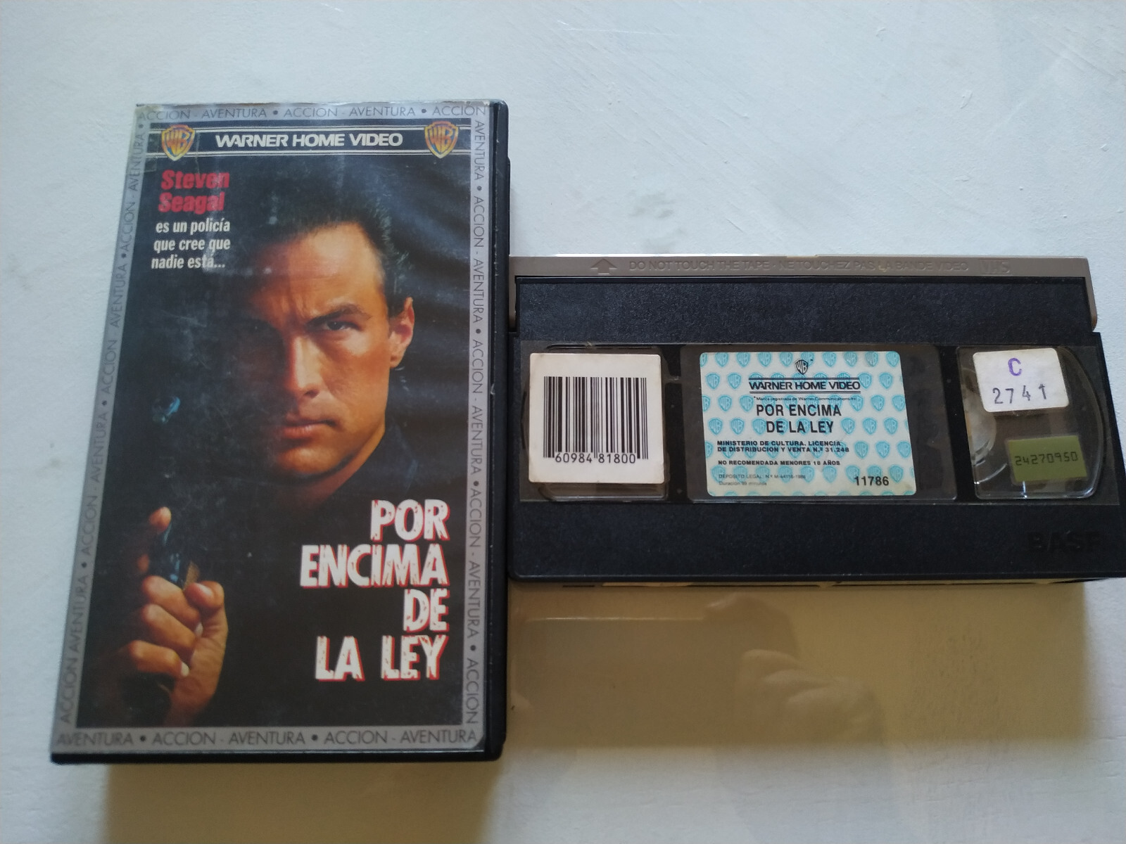 Above the Law Steven Seagal Warner 1992 - VHS Tape Spanish