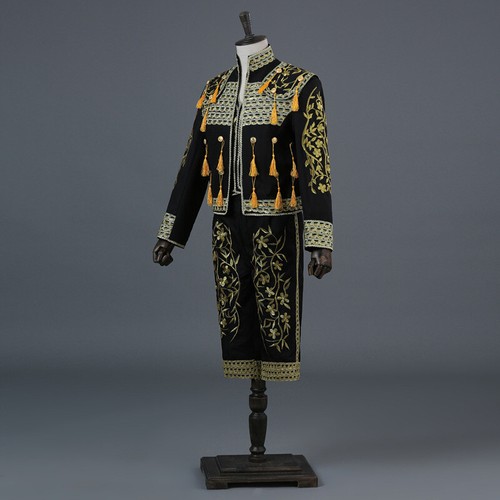 2pcs Mens Spanish Bullfighter Matador Outfit Tassel Cosplay Costume Jacket Pant - Picture 13 of 14