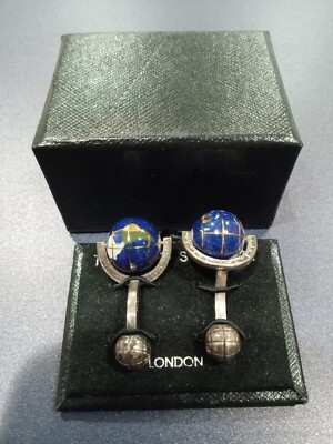 TATEOSSIAN LONDON 地球儀カフリンクス TATEOSSIAN（タテオシアン） 地球儀モチーフ シルバーカフス 2