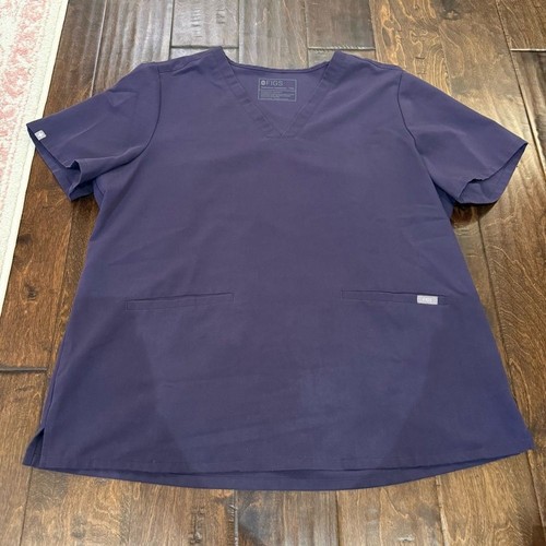 Figs Casma Three Pocket Scrub Top Dark Shadow size XXL - Picture 2 of 9
