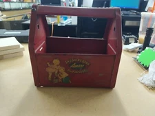 Vintage Amsco Shu Shine Bank for Kiddies Red Toy 1950's Red Metal Box Graphics