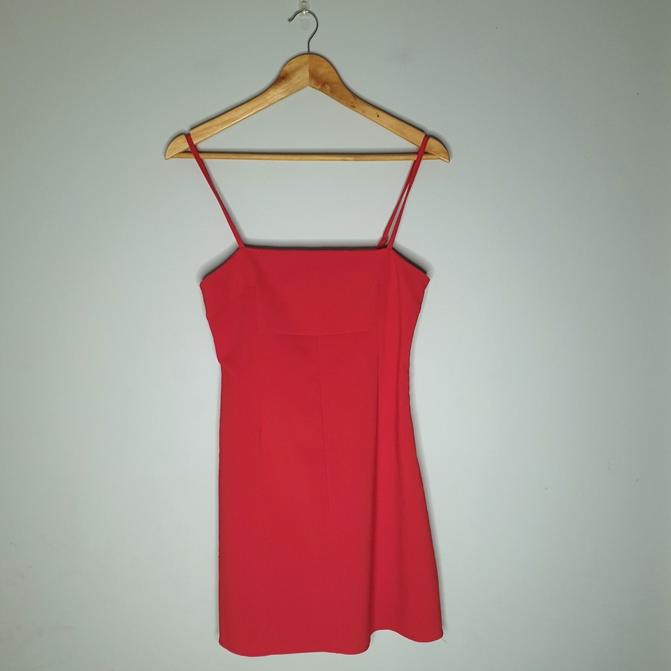 AVA & EVER - Size 10 red mini dress strappy A-line summer