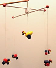 Vintage Wooden Duck Mobile