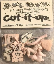 Cut It Up By Dress It Up by Jesse James Buttons It's A Girl Button Pack # 336