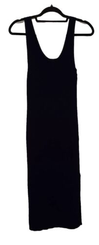 The Drop Tank Dress Sz S Womens Sweater Navy Scoop Neck Sleeveless Midi Yasmin - Picture 2 of 8
