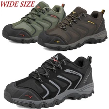 US Men WIDE SIZE Hiking Shoes Low Top Waterproof Trekking Trails Work Shoes