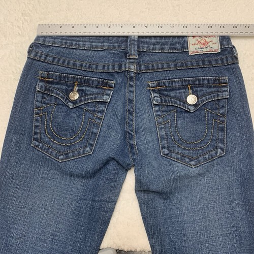 True Religion Skinny Jeans Women's Sz 29 Blue Back Flap Pockets 31 x 30 - Picture 9 of 15