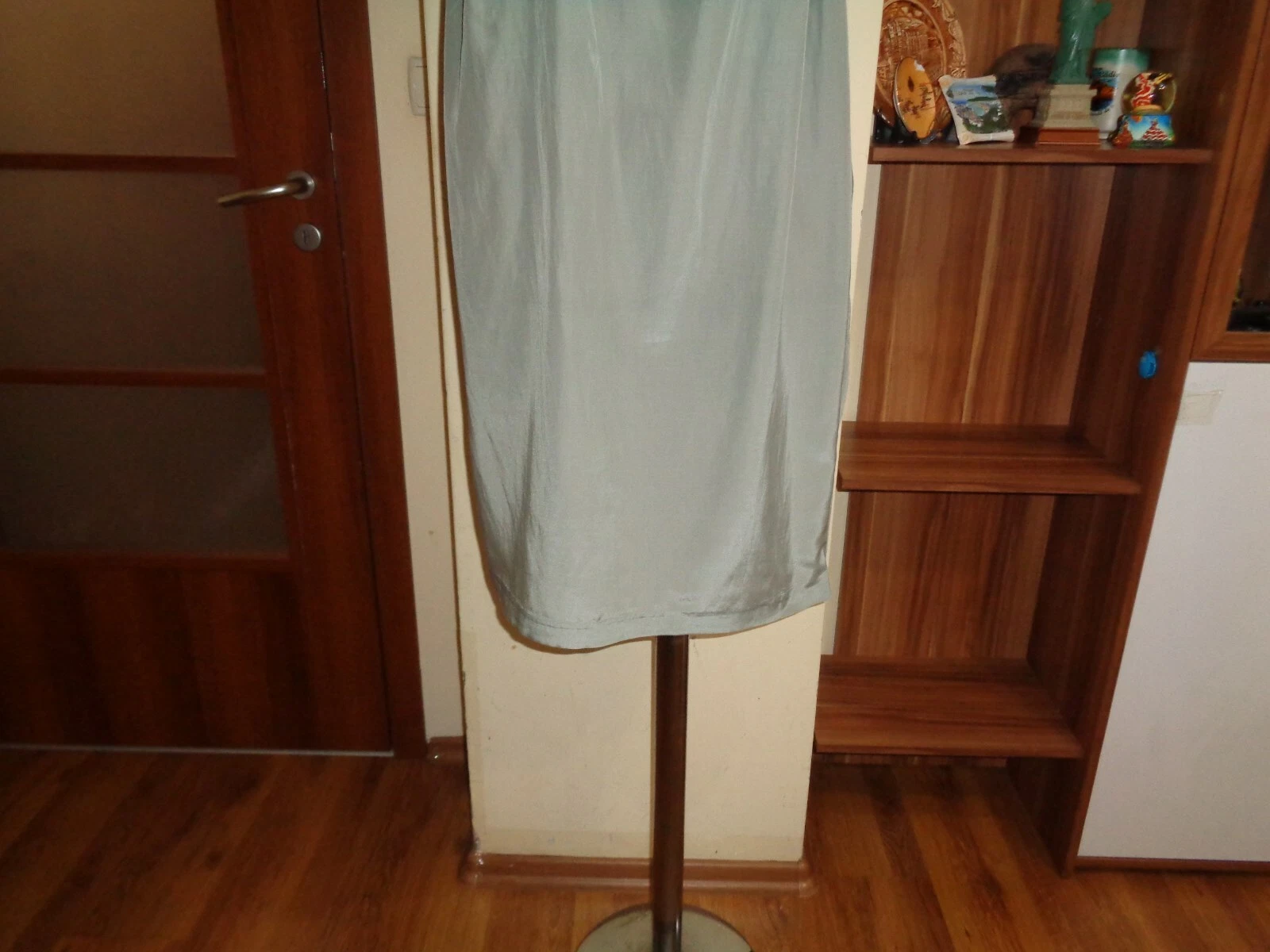 ACNE STUDIOS ABITO ESTIVO ACNE GRIGIO SETA E COTONE CON SPALLINE ATTORCIGLIATO SCHIENA BOLLA 38