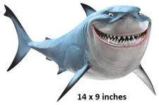 Bruce Shark Decal Finding Nemo Wall Sticker Disney Movie Peel & Stick Art Decor