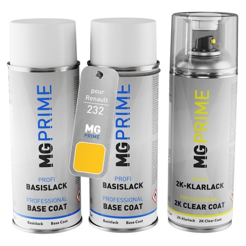 Bombe Peinture Aérosol Métallisée Jet Black D68 Pour Renault - Avec Vernis Transparent Inclus